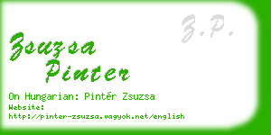 zsuzsa pinter business card